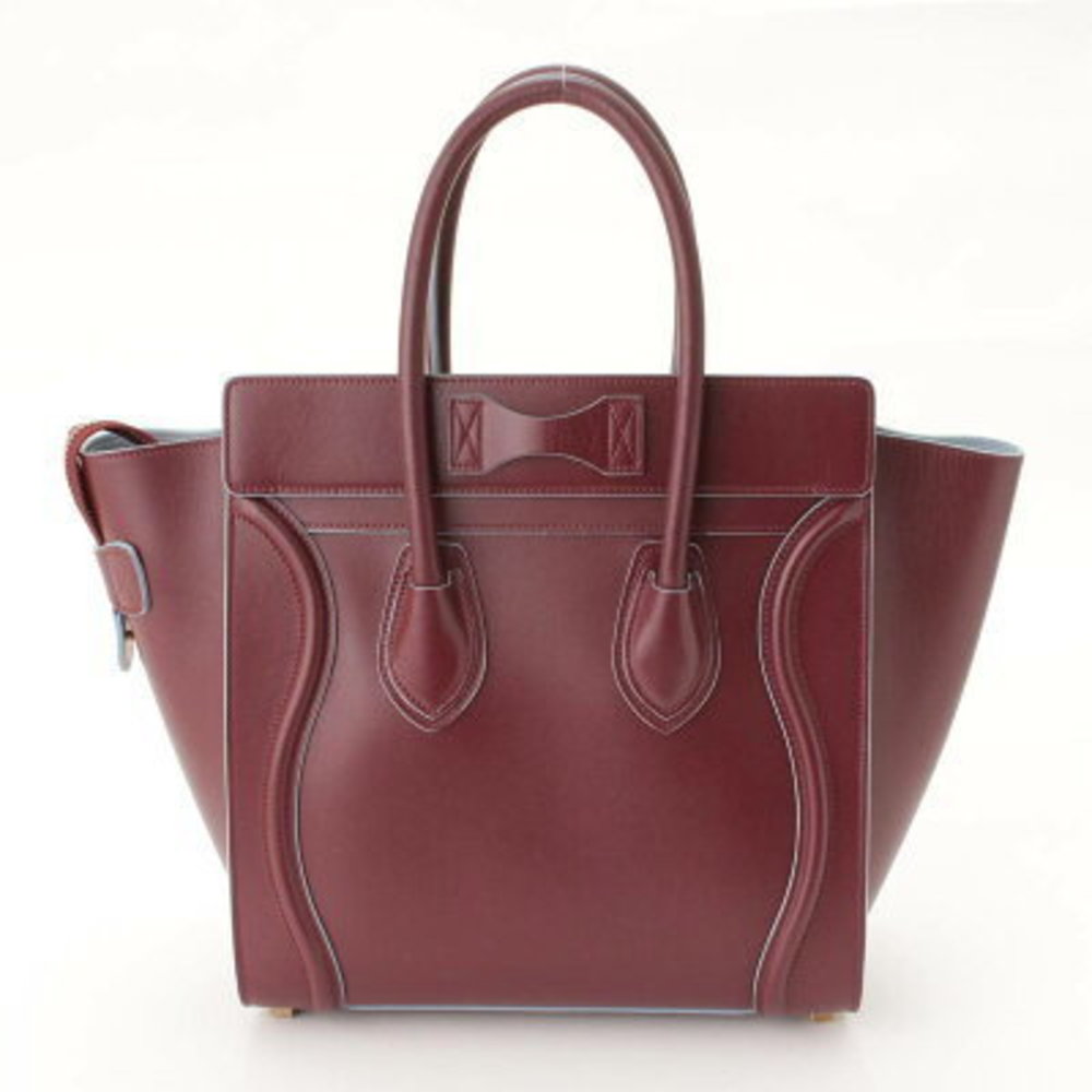 Celine Luggage Micro Shopper Handbag Colors Burgundy - Picture 4 of 10